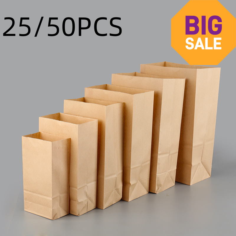 25/50pcs Brown Kraft Paper Bag - Plant Parent Gifts recension och pris