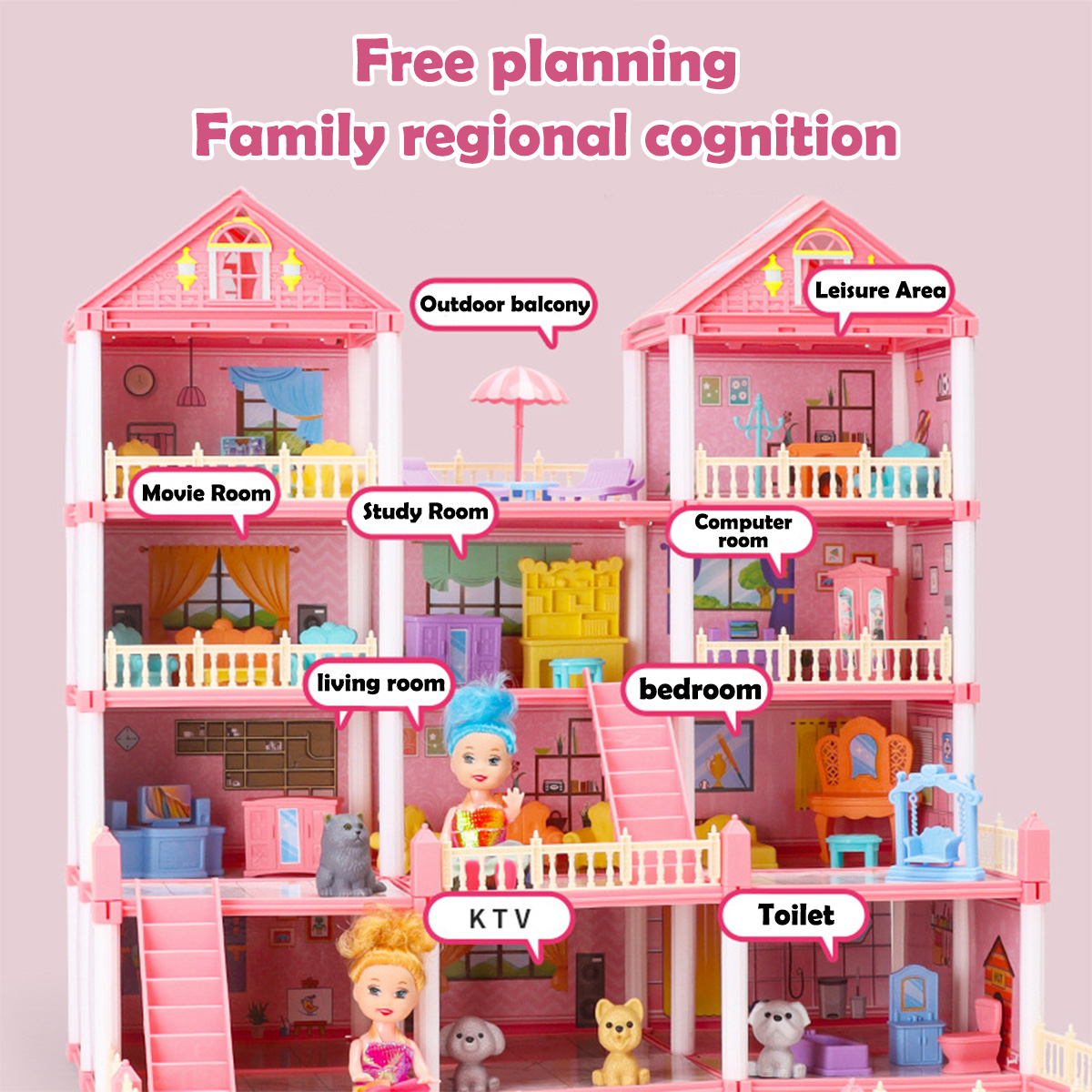 Girl Doll House Toy 3d Assembl - Philodendron Pink Princess recension och pris