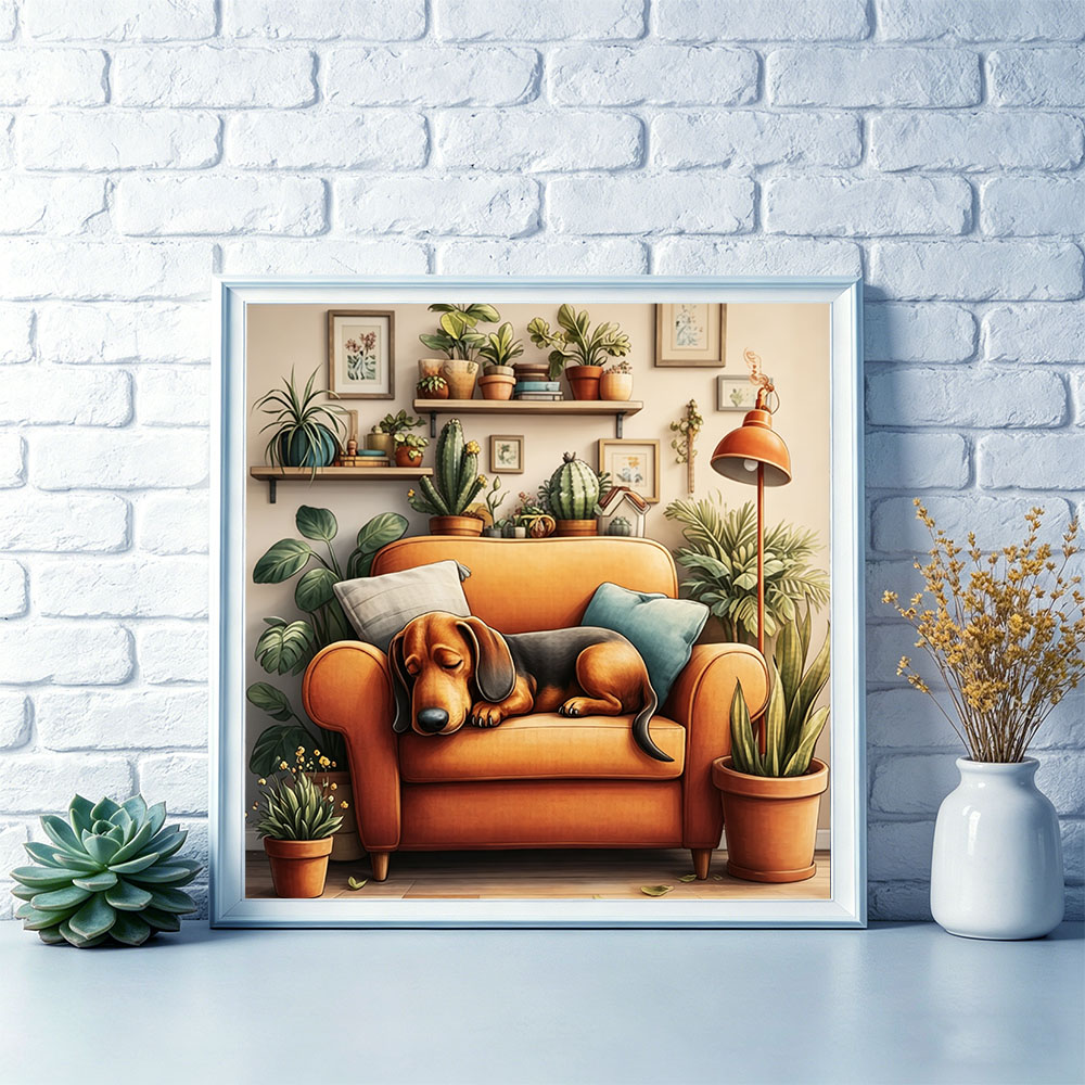 HUACAN Cross Stitch Kit Dog An - Plant Parent Kit recension och pris