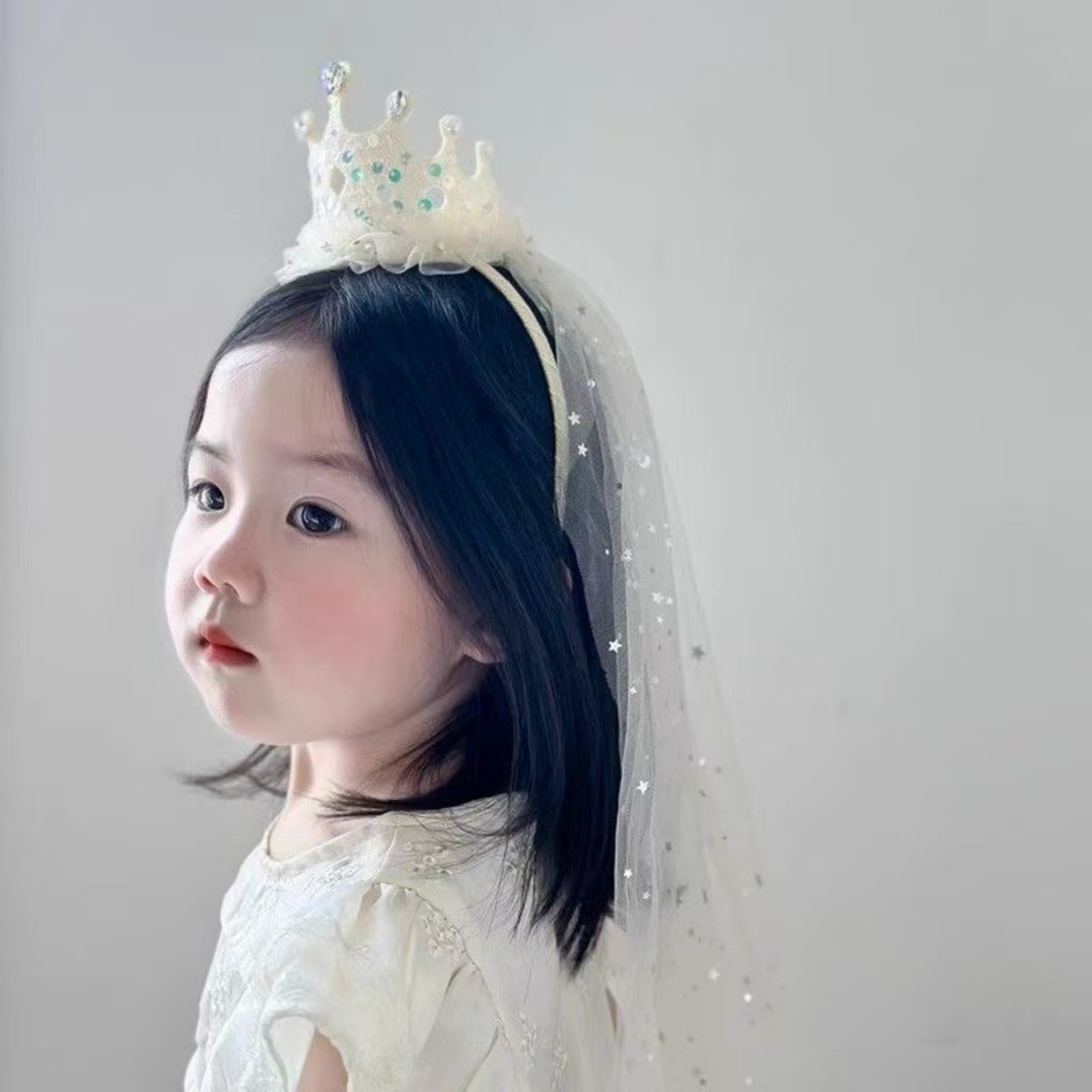 1PC Princess Crown Veil Headba - Philodendron Pink Princess recension och pris